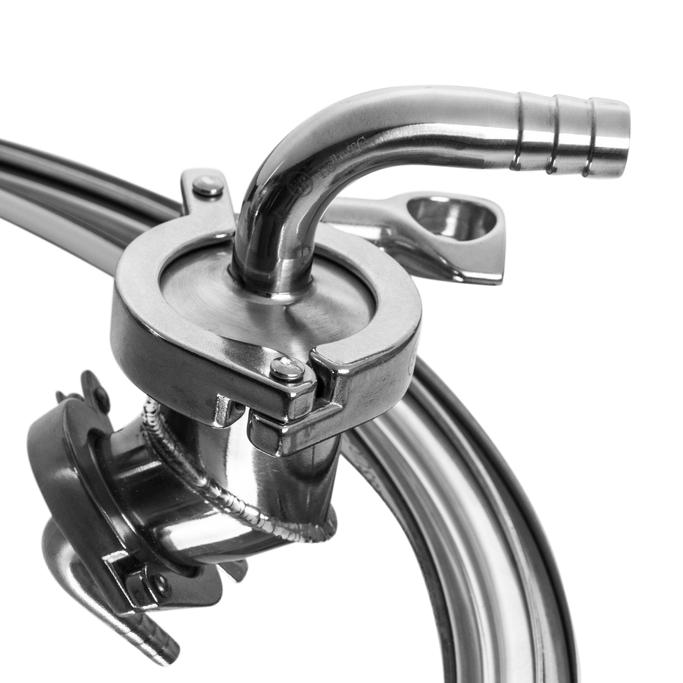 1.5" TC x 3/4" Barb | 90° Adapter